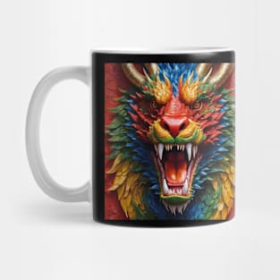 dragon head on the wall Mug